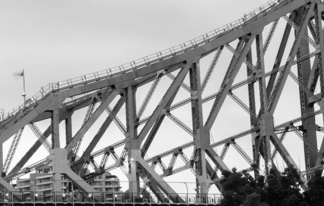 Black and White Story Bridge